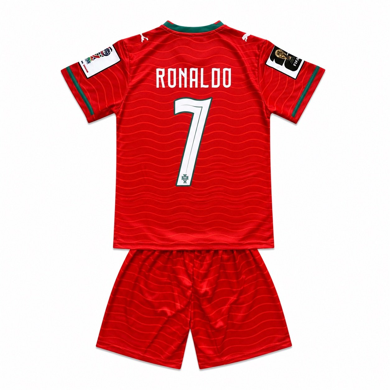 Portugal WM 2026 Kinder Home Trikot Set Ronaldo #7 – Rot – Bild 2