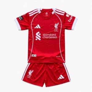 Liverpool 2025/26 Kinder Home Trikot Set M. Salah #11 – Rot
