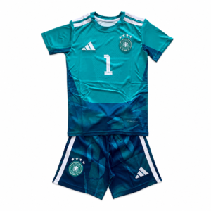 DFB Deutschland WM 2026 Kinder Home Torwarttrikot Set Neuer #1 – Grün