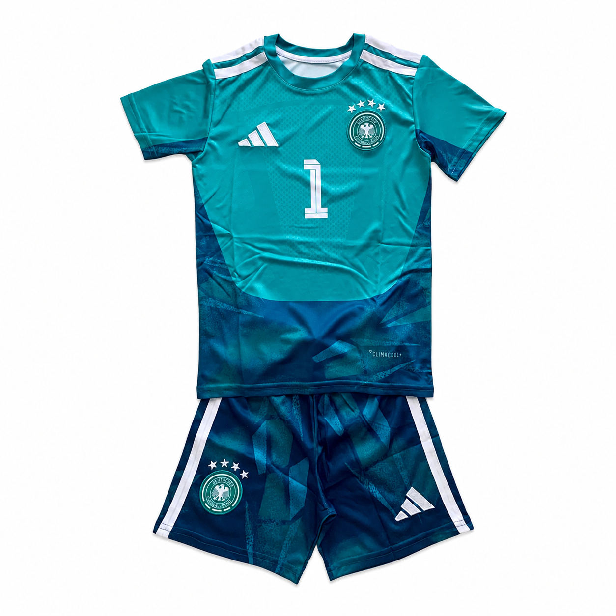 DFB Deutschland WM 2026 Kinder Home Torwarttrikot Set Neuer #1 – Grün