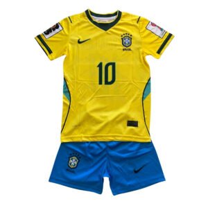 Brasilien Home Neymar Jr #10 Kinder Trikot WM 2026